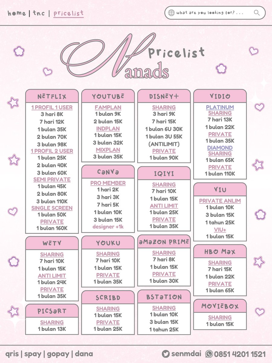 WTB WTS JUAL BELI APLIKASI PREMIUM NEED MAU PRO HARIAN CARI TRUSTED NETFLIX CANVA VIU DISNEY+ WETV IQIYI AMAZON PRIME VIDIO HBO GO LOKLOK IQIYI BSTATION YOUKU GET CONTACT WETV CAPCUT VISION+
💌 wa.me/6285142011521

#zonauang #zonajajan (17)