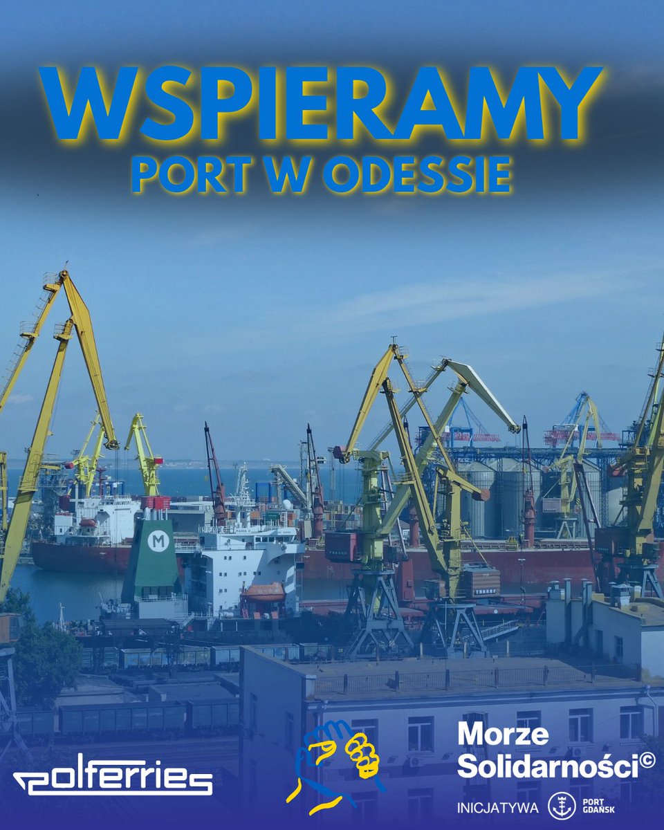Port Gdańsk we współpracy z Fundacją Gdańską zainicjował akcję Morze Solidarności na rzecz portu w Odessie, do której dołączamy. 
🔹 Zrzutka.pl – zrzutka.pl/cngbyj#success…
🔹 Pomagam.pl – pomagam.pl/e93mb4.

#MorzeSolidarności #PortGdańsk #Polferries
