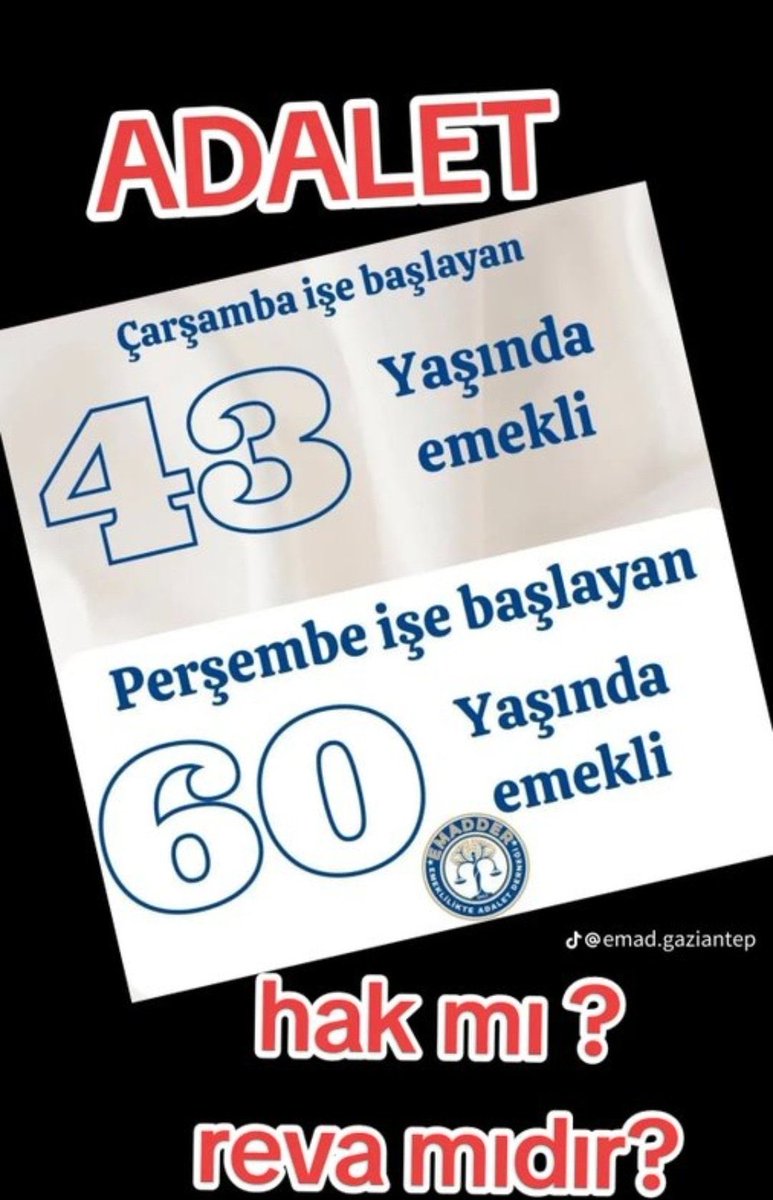 SGK girişi 1 gün farklı olduğu için 20 yıl emeklilik beklemek zorunda bırakılan mağdurların sorunu çözülmeli ve kademeli bir emekli sistemi hayata geçirilmeli.

#AnayasaKademeDiyor