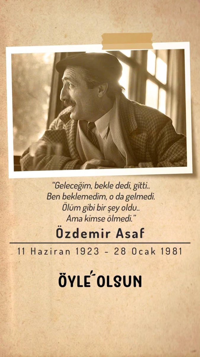 İyi ki doğmuş sözcüklerin ustası 🍀
#ÖzdemirAsaf