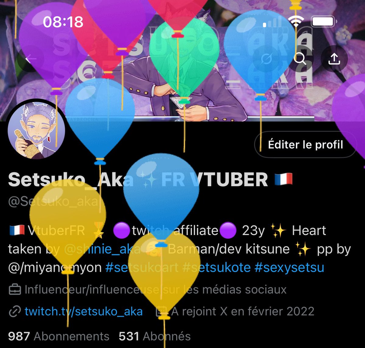 Et un nouveau jour des ballons pour moi 🎊🎊