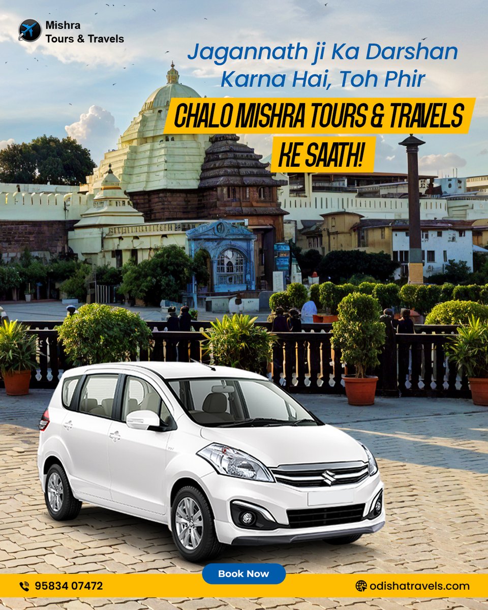 Jagannath ke nagar mein sukoon hai, bhakti hai, aur ek kahani hai har kadam par.
Chaliye,#MishraToursandTravels ke saath – jahaan yatra sirf manzil nahi, ek anubhav hoti hai!
#JagannathDarshanPuri #odishadiaries #SoulfulTravel #puricalling #bhaktiaursanskriti #chaloodisha #Odisha