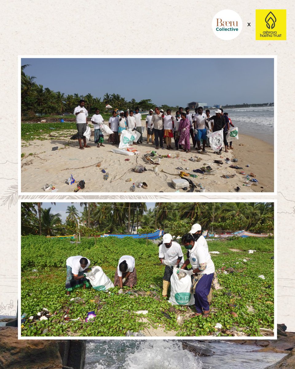 tipsessions's tweet photo. Every day is #WorldEnvironmentDay. Real change isn’t loud—it’s waste quietly disappearing from beaches, streets &amp; riverbanks.

With support from #AshrayaHasthaTrust, we’ve cleared thousands of kilos from Karnataka’s most vulnerable ecosystems. #AHTContributes #BaeruCollective https://t.co/e1k0Oone8R