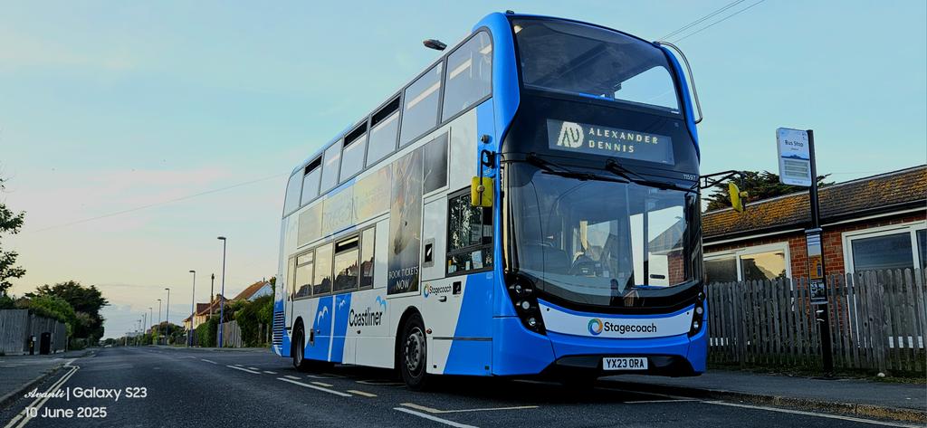 11597 sitting down at Selsey waiting for its departure back to Chichester last night
