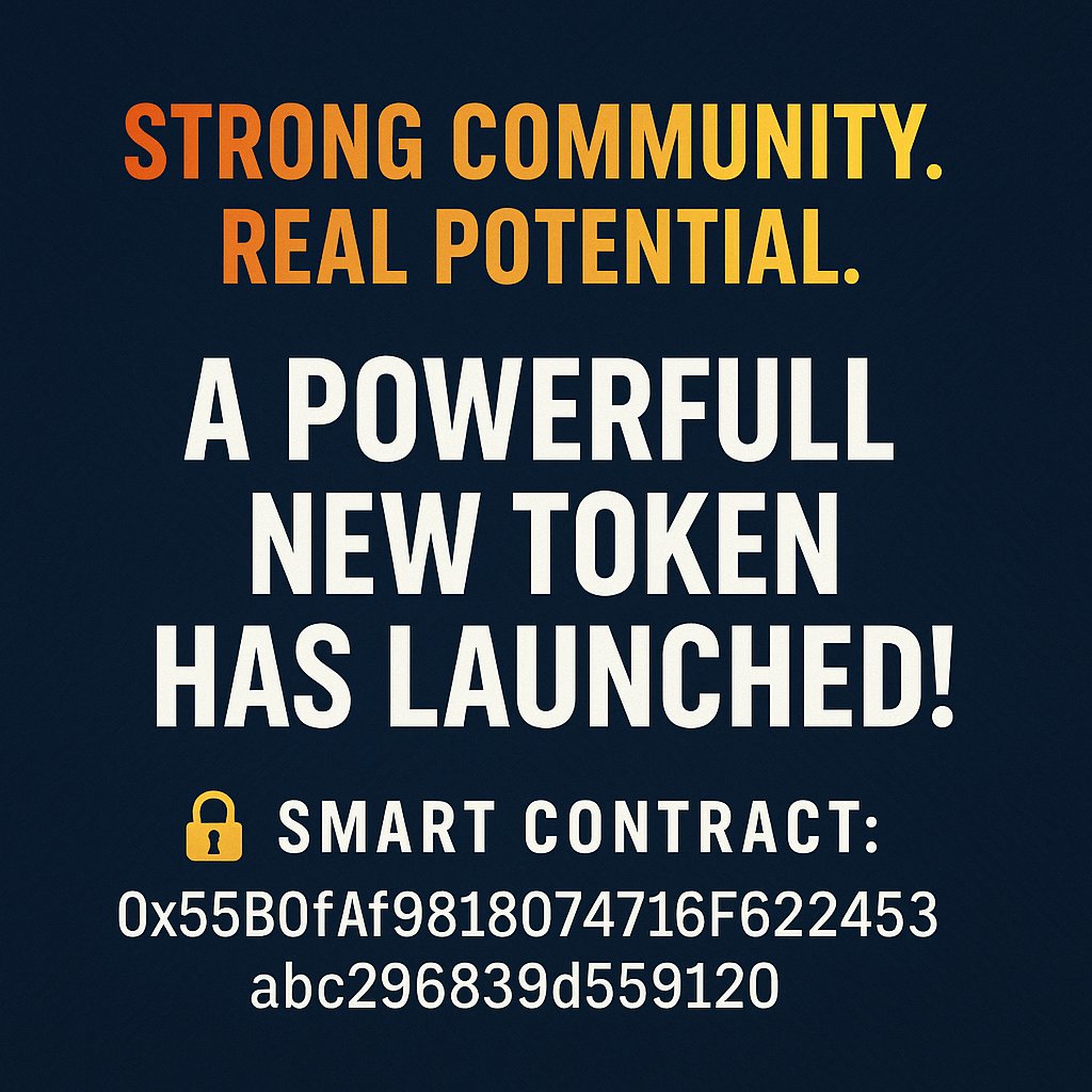 usdx20's tweet photo. 🔥 Strong community. Real potential.

A powerful new token has launched!

🔐 Smart contract: 0x55B0fAf9818074716F622453abc296839d559120

#Altcoin #BEP20 #MoonShot #BSC #DeFi #Crypto https://t.co/wR9Iz8PS2i