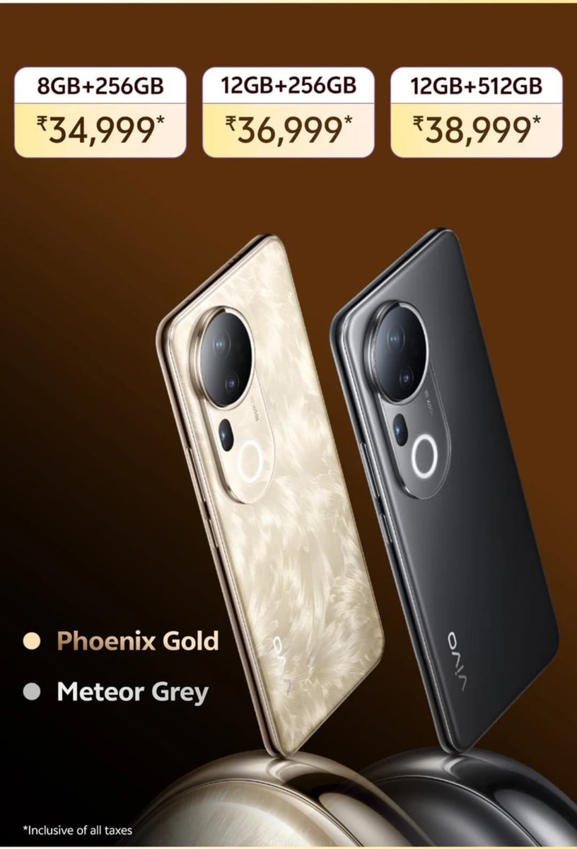 saaaanjjjuuu's tweet image. Vivo T4 Ultra launched at ₹37,999 for 8/256GB in India

Specs:- 

Specs:
- 6.67" 1.5k 120Hz QC Amoled
- MTK 9300+
- LPDDR5X + UFS 3.1 
- 50MP IMX921+ 8MP UW + 50MP IMX882 3x Periscope 
- 32MP selfie
- 5500mAh + 90W
- IP64

Pricing:-
8/256GB : ₹37,999
12/256GB : ₹39,999…