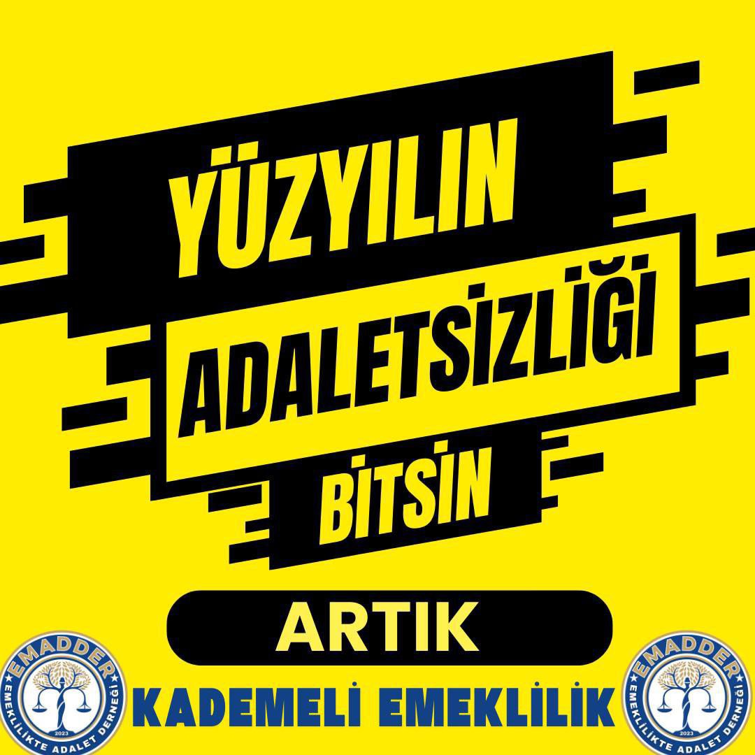 Kademeye Adalet ne zaman ⁉️

Yüzyılın adaletsizliğine tek çözüm Kademeli Emeklilşk düzenlemesidir.

 #AnayasaKademeDiyor