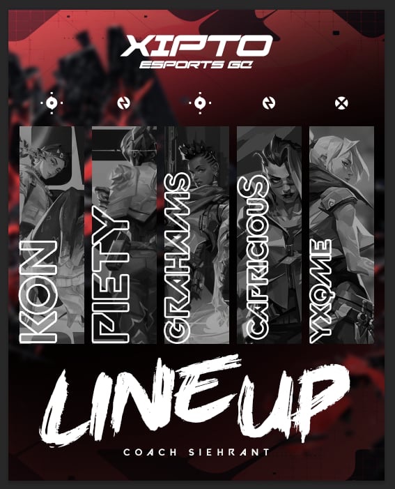 A legend returns to the VALORANT Game Changers stage — and we’re not coming quietly.

Introducing the new era of Xipto GC 🔥

🌟 <a href="/01capriciouS/">XIP capriciouS</a>

🌟 @pietykdg 

🌟 <a href="/nbdkon/">XIP kon</a> 

🌟 <a href="/leanntea/">Téa Batley</a> 

🌟 <a href="/lemmxsleep/">XIP yxqme</a> 

With @siehrant leading the charge, we’re ready to dominate.
 😼