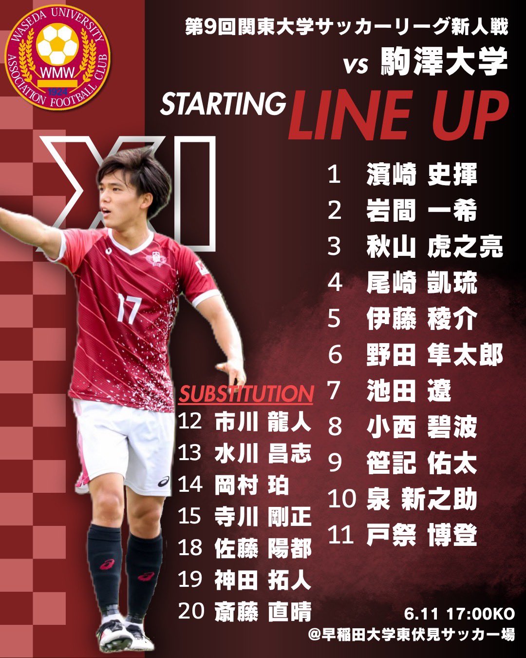 早大ア式蹴球部、スポンサー募集 サッカー通し活力溢れる社会を