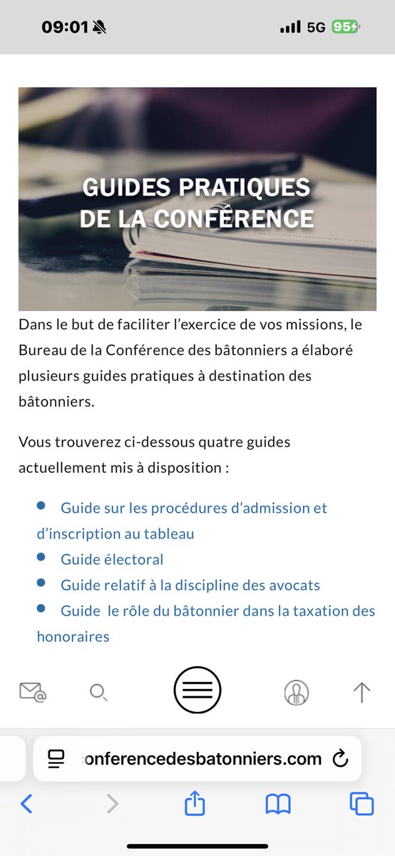 La Conférence des Bâtonniers publie quatre guides utiles facilitant l’exercice des missions des Bâtonniers