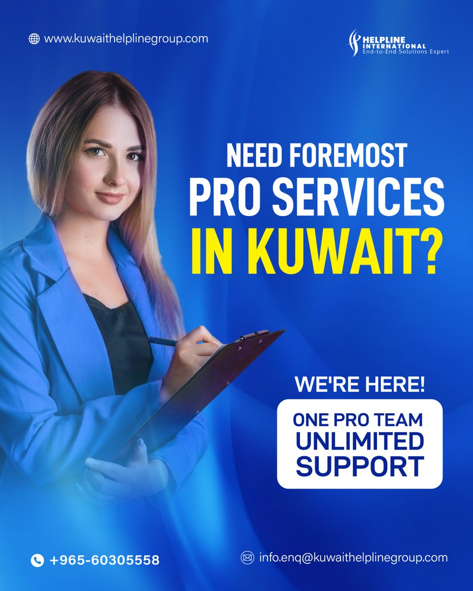 HelplineKuwait's tweet image. In 2025, Kuwait&apos;s labour market is expected to evolve with new regulations and emerging industries. Whether you&apos;re in IT, healthcare, or business services, Helpline International ensures your company stays fully compliant with seamless PRO services.
#PROserviceskuwait #PROservice