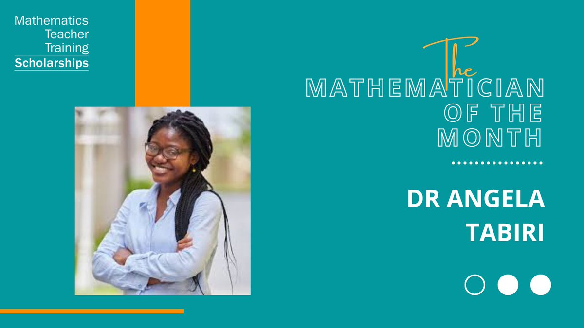 Celebrating Dr Angela Tabiri, our 'Mathematician of the Month'! 🎉 Founder of Femafricmaths &amp; GMSP. Thank you, Angela! 🙏 @Angela_Tabiri #AngelaTibiri #MathematicianOfTheMonth #MathsScholars #MathsScholarships #Mathematicians #FamousMathematicians