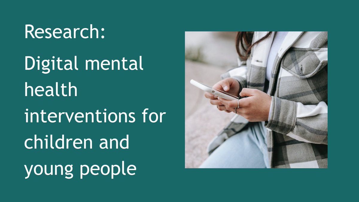 Digital #mentalhealth interventions are increasingly recommended for children &amp; young people as a promising way to prevent &amp; treat mental health problems. This research summarises what is known, and which areas need further investigation 
⬇️ 
orlo.uk/HruZB