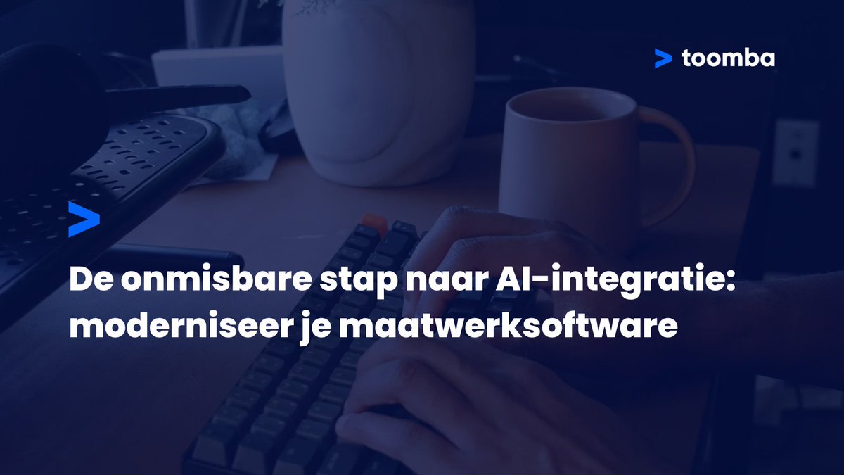 💡 Je wilt AI inzetten, maar je oude systemen werken tegen? Je bent niet de enige. Verouderde software staat innovatie in de weg. Gelukkig is moderniseren makkelijker dan je denkt. Lees meer: toomba.com/nl/kunstmatige…

#softwaremodernisatie #maatwerksoftware #digitaletransformatie