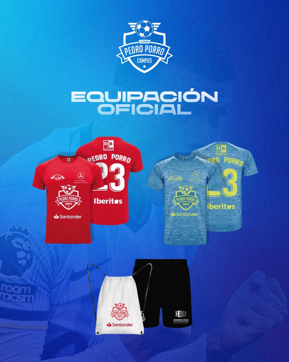 Equipaciones oficiales listas ✅

Todos los participantes del 𝑰𝑽 𝑪𝒂𝒎𝒑𝒖𝒔 𝑷𝒆𝒅𝒓𝒐 𝑷𝒐𝒓𝒓𝒐 recibirán su equipación oficial personalizada, formada por camiseta, pantalón y mochila.

💥 ¿Estás listo para marcar la diferencia?

🔜 ¡Cada vez queda menos!