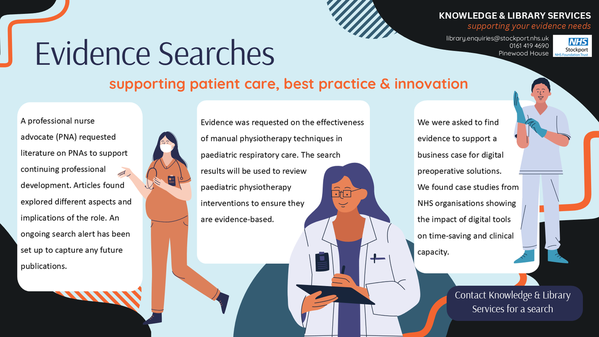 Need evidence to support patient care, research or development? We can help! 

Save time finding evidence and information for your work with our evidence search service 🔍📃

Request an evidence search here: 
forms.office.com/e/RJrFazBe7t
