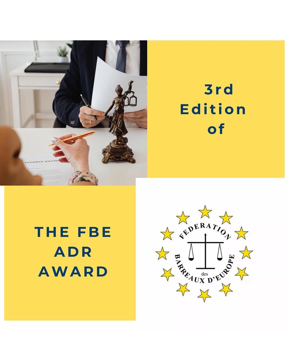 📢 Call for Submissions – 3rd Edition of the #FBE ADR Awards!

📩 Submit your proposal using the form available at the link below.
📜 The rules of the ADR Award are also available at this link:
🔗 fbe.org/third-edition-…