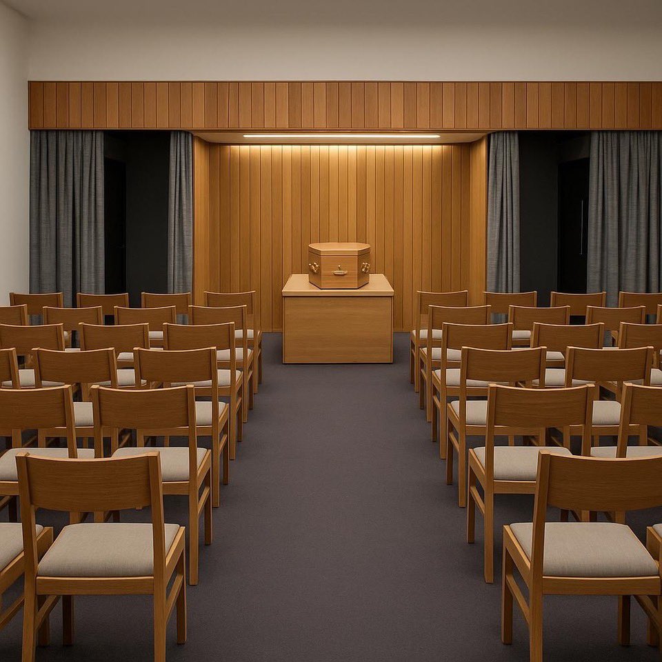 Direct cremation.

(AI generated image because direct cremation = nobody there to take photos)

Just a reminder that we are gathering thoughts from people who have experienced someone choosing direct cremation - our questionnaire can be reached here: 

goodfuneralguide.co.uk/direct-cremati…