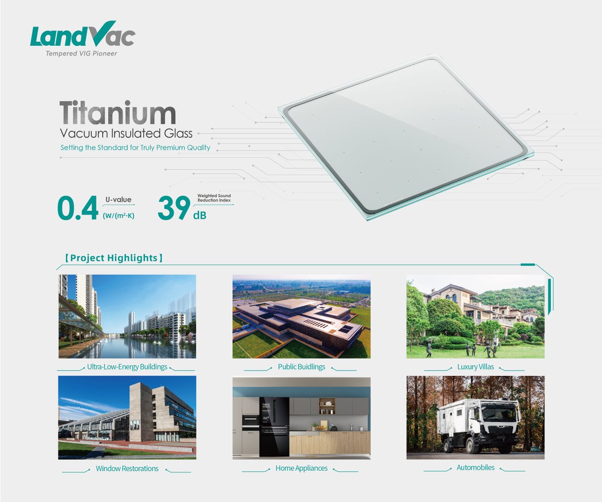 LandGlass's tweet image. ❌ Myth: Thin profile glazing always means compromised sound insulation.
✅ Fact: Despite its slim profile, vacuum glazing, including LandVac, offers excellent acoustic insulation due to the vacuum layer&apos;s ability to prevent sound transmission
#SoundInsulation #QuietInteriors