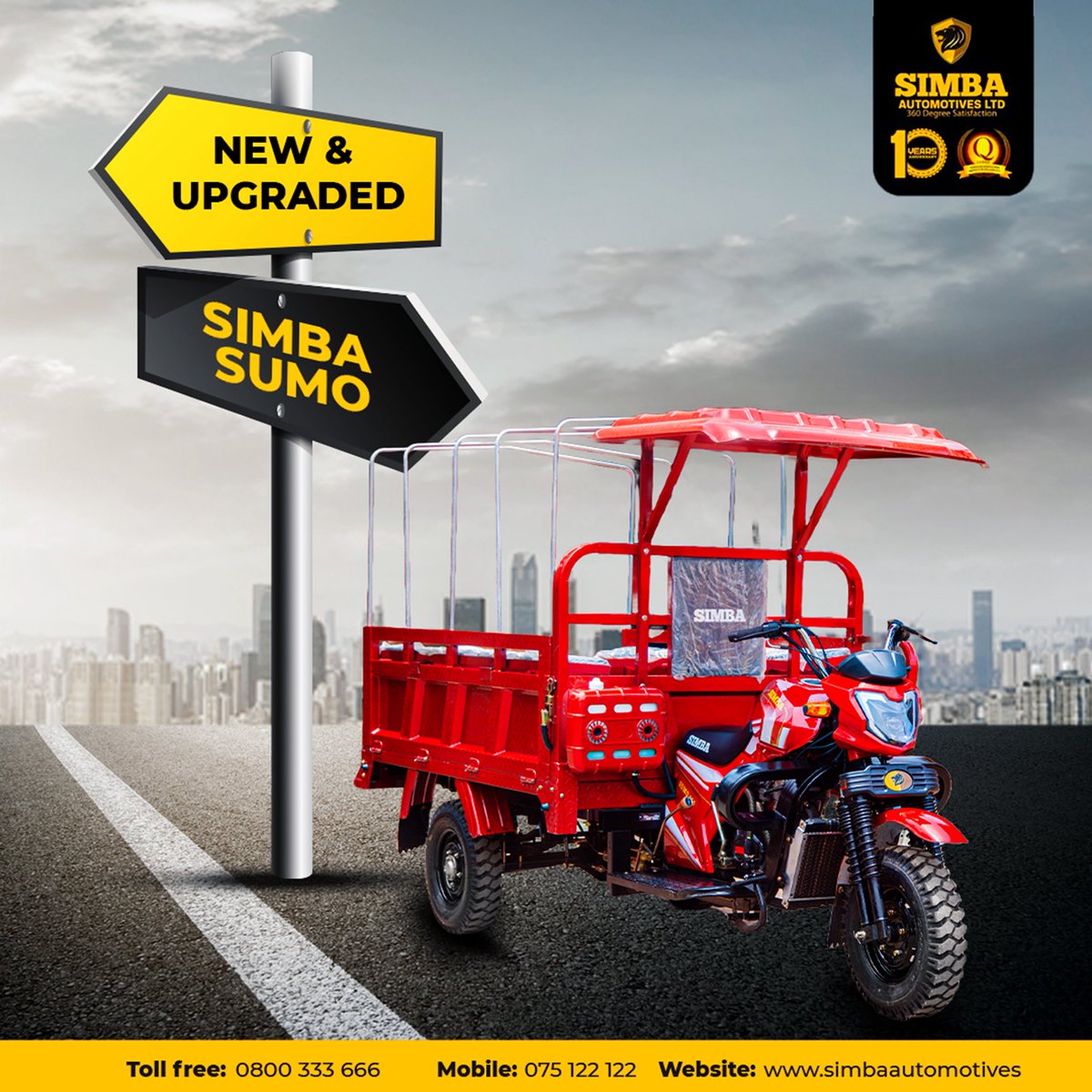 SimbaAutomotiv1's tweet image. Meet the all-new upgraded Tricycle from Simba Automotives crafted to conquer today’s roads with more power, enhanced comfort, and rugged durability. Built for the bold, and ready for every journey.

#SimbaAutomotives #NextGenTricycle #EngineeredForYou #PowerAndPerformance