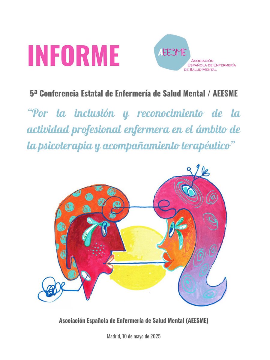 Publicado el Informe 5ª Conferencia Estatal de Enfermería de Salud Mental / <a href="/_AEESME/">AEESME</a> 

🔍 Accede a su consulta en: aeesme.org/wp-content/upl…