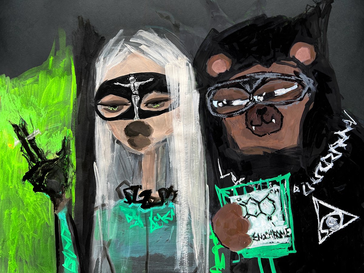 gm 🩶
'Softcore Lodge' is live on SR
1/1 artwork
Acrylic, digital, layered symbolism and occult pop.