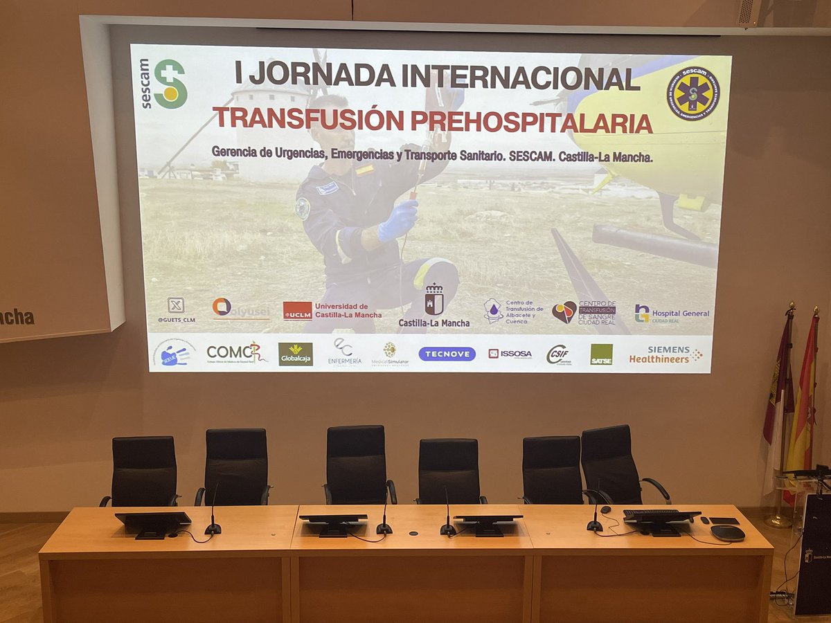 GUETS (@guets_clm) on Twitter photo Arrancamos en breve la
I Jornada Internacional Transfusión Prehospitalaria
Hospital General Universitario de Ciudad Real
<a href="/SanidadCLM/">Sanidad CLM</a> <a href="/gobjccm/">Gobierno de Castilla-La Mancha</a>
Os esperamos!!!!! Arrancamos en breve la
I Jornada Internacional Transfusión Prehospitalaria
Hospital General Universitario de Ciudad Real
<a href="/SanidadCLM/">Sanidad CLM</a> <a href="/gobjccm/">Gobierno de Castilla-La Mancha</a>
Os esperamos!!!!!