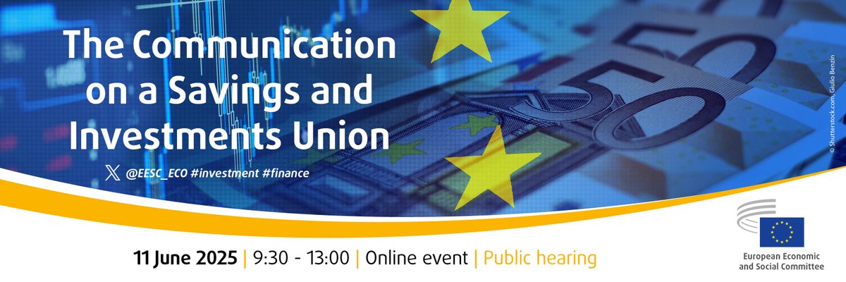 📢We’re LIVE!
How can the EU deliver better investment opportunities for citizens and more funding for companies?

Join the debate on what’s   missing to build a stronger, more integrated and competitive EU economy!

📺 Webstream: europa.eu/!QT9g68