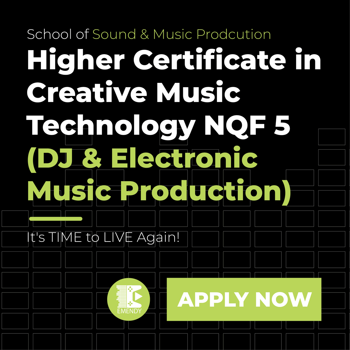 EMENDYInstitute's tweet photo. Whether your dream is to produce chart-topping hits, engineer for live performances, or create immersive audio experiences - this is where it begins.

Apply now: https://t.co/pundftVxgT

#ItsTIMEtoLIVEAgain! https://t.co/Oaa4fjVukj