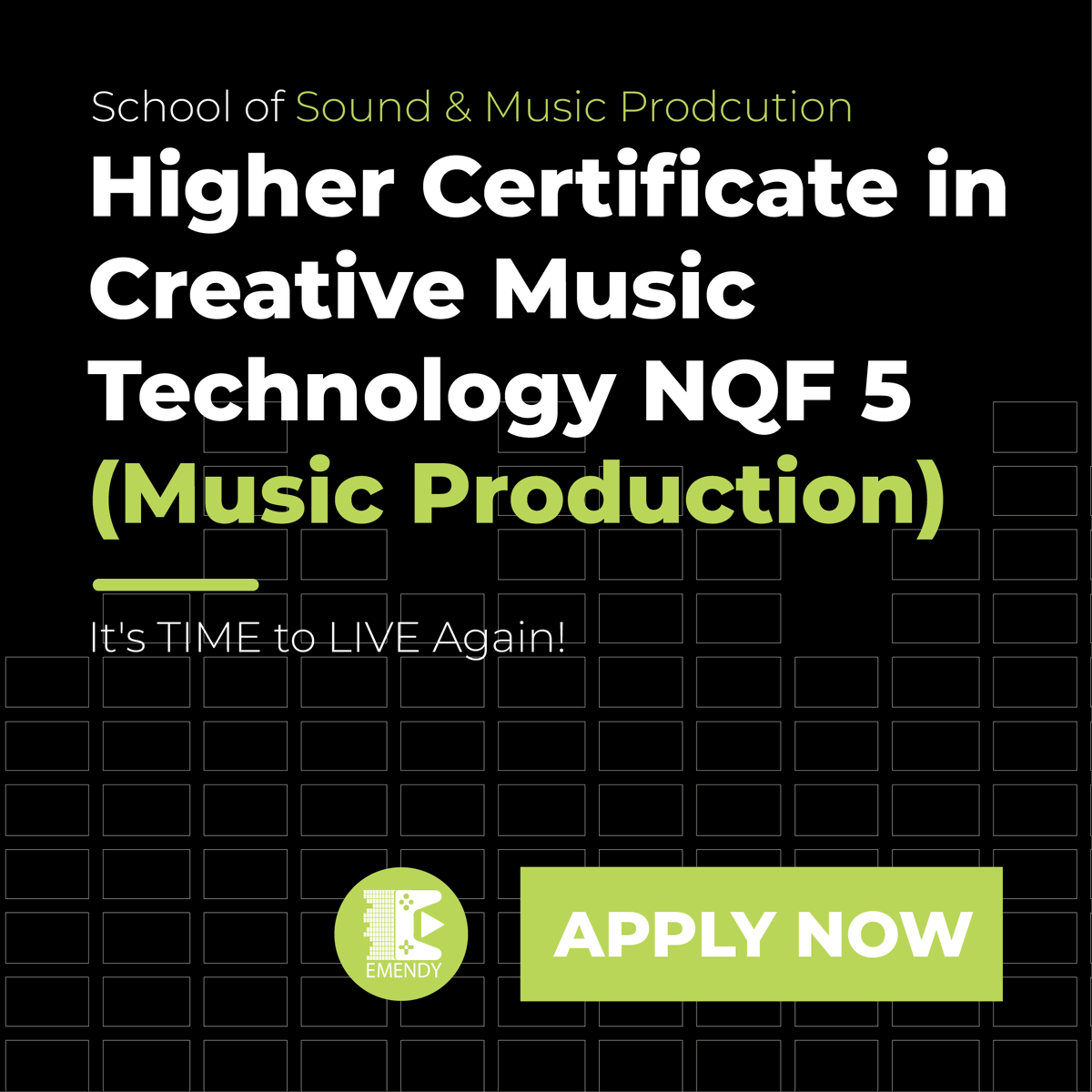 EMENDYInstitute's tweet photo. Whether your dream is to produce chart-topping hits, engineer for live performances, or create immersive audio experiences - this is where it begins.

Apply now: https://t.co/pundftVxgT

#ItsTIMEtoLIVEAgain! https://t.co/Oaa4fjVukj