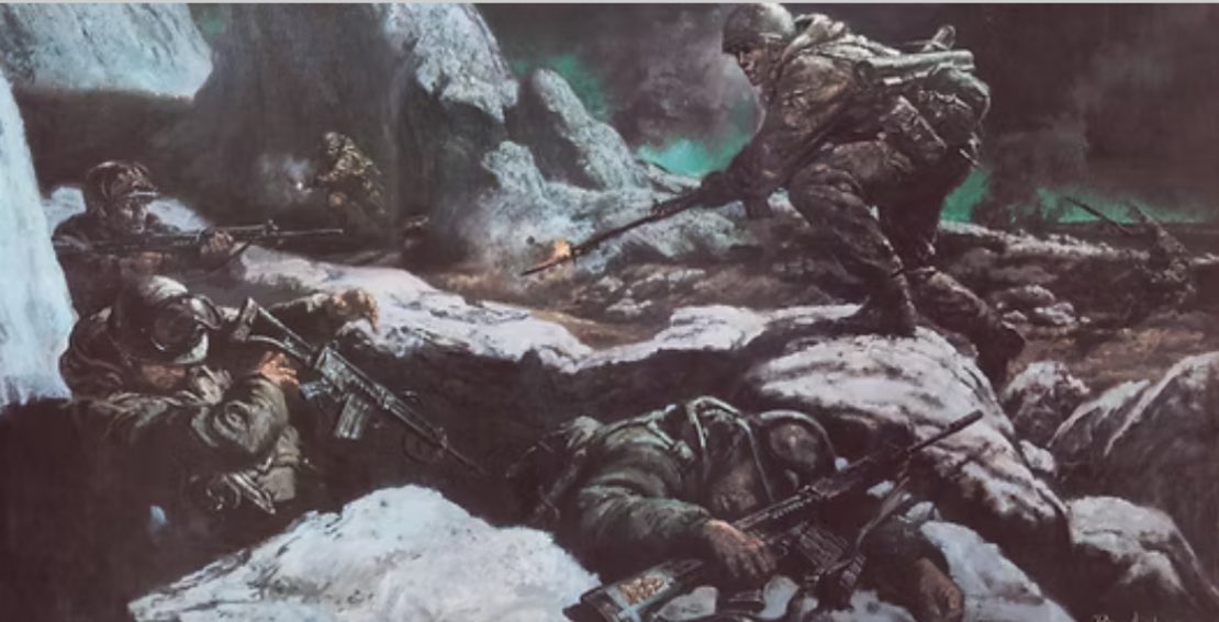 TheParachuteReg's tweet image. 🪖 June 11–12, 1982 | Battle of Mount Longdon 🇬🇧
On this night, 3 PARA launched a fierce assault in the Falklands, securing a pivotal victory at heavy cost. Bravery, grit, and sacrifice defined every inch of Mount Longdon.
Ready for anything 🆎
@BritishArmy
#Paratrooper
