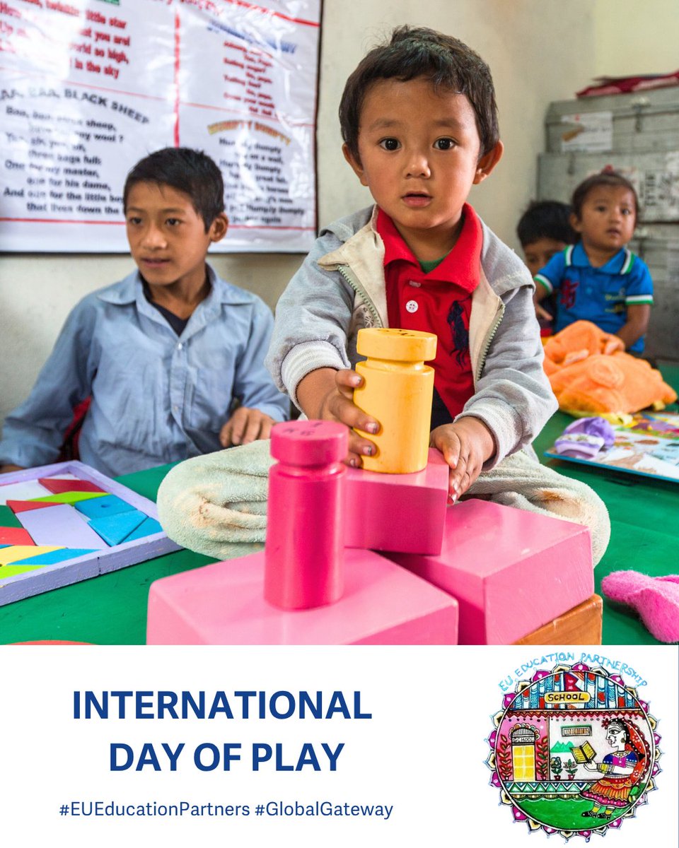 Choose play – every day. 🎲
Play fuels children’s growth, learning &amp; well-being.
Yet too many still lack safe spaces &amp; playful time with caregivers.

🇪🇺 The EU stands strong for every child’s right to learn through play, together with PIN &amp; partners.
#EUEducationPartners