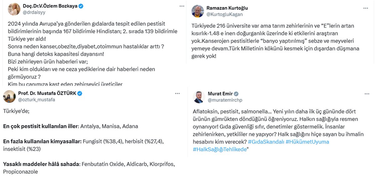 İster tweetleri, ister aşağıdaki resmi paylaşın ama gıda güvenliği konusunda ne olur ses çıkarın.

Paylaşımlar ve verilen tepki için teşekkürler:
<a href="/drdaisyy/">Doç.Dr.V.Özlem Bozkaya</a> 
<a href="/KurtogluKagan/">Ramazan Kurtoğlu</a> 
<a href="/muratemirchp/">Murat Emir</a> 
<a href="/ozturk_mustafa/">Prof. Dr. Mustafa ÖZTÜRK</a>