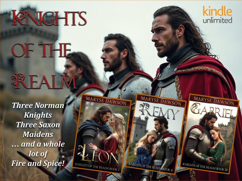 MaryseDawson's tweet image. My Knights of the Realm Series is now complete!
With strong alpha men, feisty females, OTK and HEA 💋
Three spicy HOT Medieval Romances available. Stand alones!
All on #KindleUnlimited ♥️
Take a trip into the dangerous and sexy world of the Dubois Brothers 🫦
🔥 Protective Alpha…