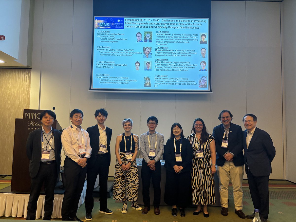 It was a joy to be able to present alongside my wonderful colleagues from <a href="/UNIV_TSUKUBA_EN/">University of Tsukuba</a> , <a href="/Honda/">Honda</a> , and @InstitutoCajal at #MNS2025 ! 

Thank you to everyone who came to our symposium for their attention and questions :)