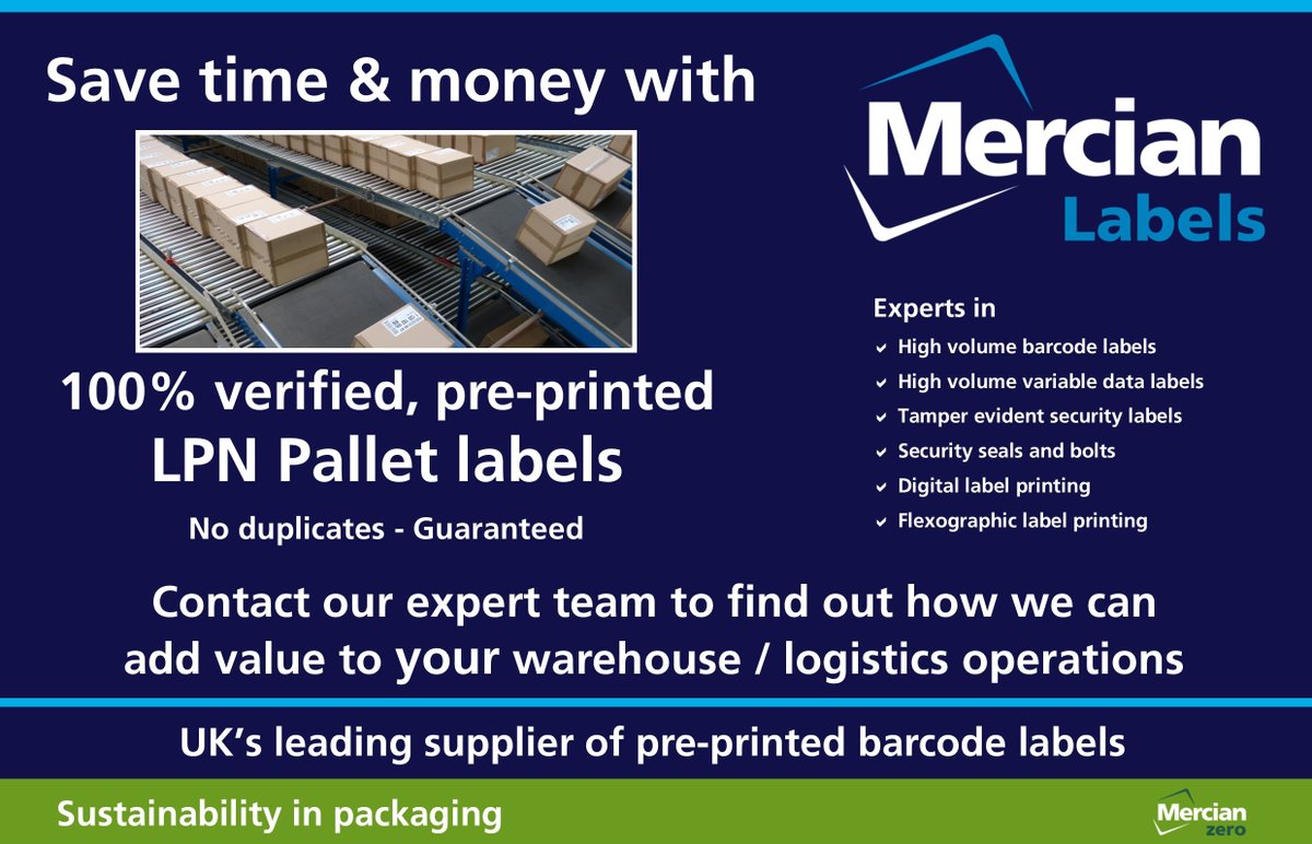 Save time, cut costs, and streamline your warehouse operations with 100% verified, pre-printed #LPNPalletLabels
· No duplicates
· High-volume barcode or QR code labels
· High-volume variable data labels
· Boost #Warehouse efficiency
#Logistics, #SupplyChainEfficiency, #Labels