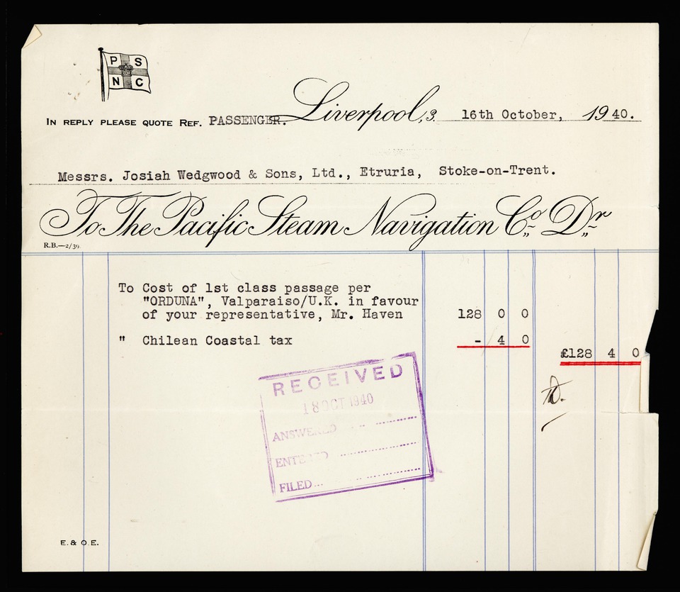 This month’s ‘People of Wedgwood’ project post celebrates employee Cecil Haven (1893-1974). Haven began working for Wedgwood in 1910 as a European salesman. During World War Two, Haven was tasked with creating new markets in South America. Haven retired in 1959.