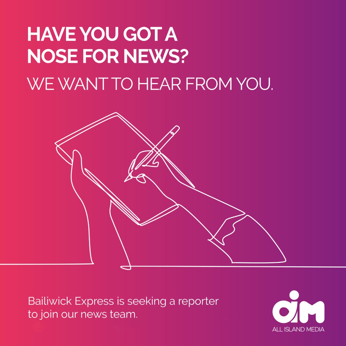 📢 We're hiring! 

Are you a natural storyteller with a passion for creating engaging and impactful content across a variety of formats? 

Bailiwick Express Guernsey is looking for a talented reporter to join our newsroom. 

Apply: brnw.ch/21wTjvT

Closes 24 June 2025