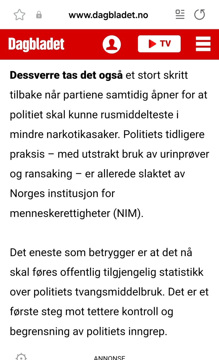 Q-Jonas (@qjonas4) on Twitter photo Dagbladet er som vanlig på ballen. <a href="/Arbeiderpartiet/">Arbeiderpartiet</a> sitter fortsatt fast i politiets/NNPFs klamme grep i ruspolitikken. Dagbladet er som vanlig på ballen. <a href="/Arbeiderpartiet/">Arbeiderpartiet</a> sitter fortsatt fast i politiets/NNPFs klamme grep i ruspolitikken.