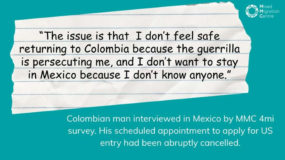 Mixed_Migration's tweet photo. In Latin America, abrupt changes in U.S. migration policy have left migrants in transit stranded, without options for regular entry, exposed to fear. Many are heading south with few options, few resources and little help.  Their journeys are shaped by pressure &amp; uncertainty 1/2 https://t.co/xRmHxLUKog