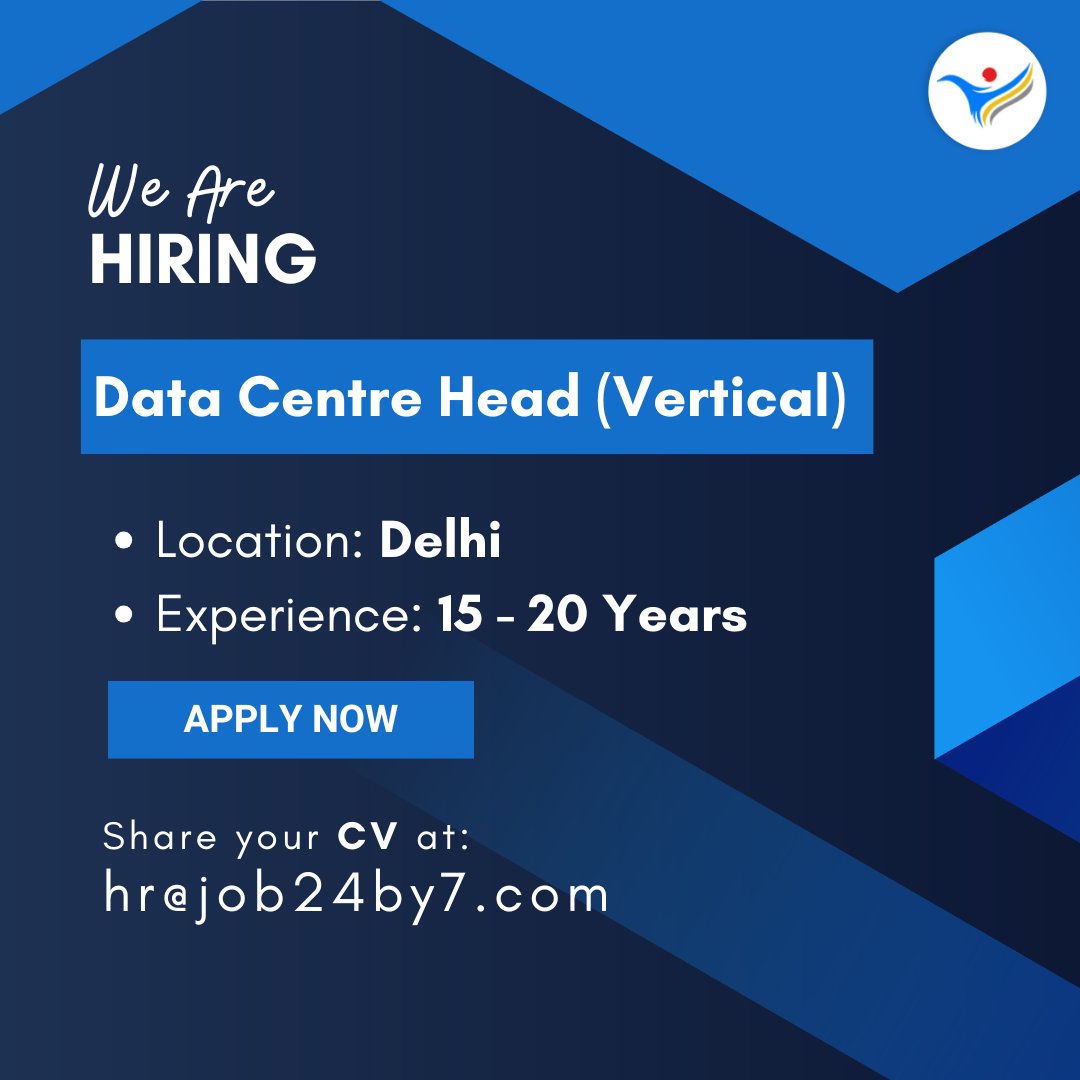 Job24by7_'s tweet image. ✅ Apply Now: tinyurl.com/ynjak54j 
📌 Data Centre Head Vertical 
📍Location: Delhi
💼 Exp: 15+ Yrs
📩 CV: hr@job24by7.com

🎯 Lead Tier III/IV DC projects, P&amp;amp;L, MEP teams, UPS/HVAC systems &amp;amp; green design

#DataCentreJobs  #MEPProjects #PMPJobs #ApplyNow #Job24by7