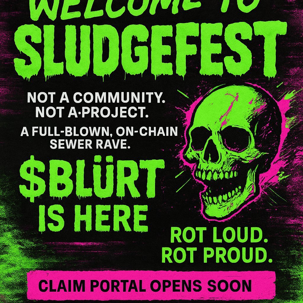 sludgefestt's tweet photo. 🎛️ Welcome to Sludge Radio
Our 24/7 stream of AI-generated chaos music
Now accepting submissions:
Broken memes
Cursed vocals

Garbage loops
Get played. Get loud. Get $BLÜRT
#SLUDGERADIO #Trashcore https://t.co/3IgPaQE20v