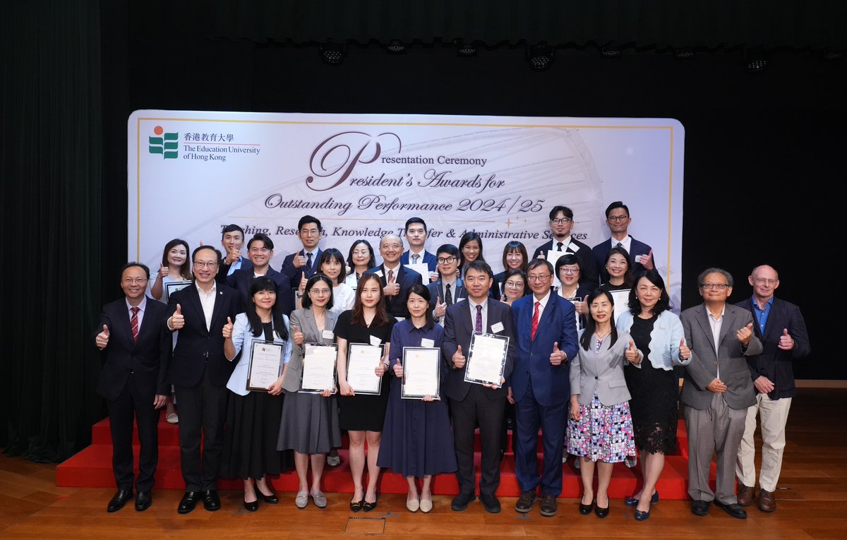 Congratulations to seven outstanding faculty members honored with the President’s Awards for Outstanding Performance in Teaching, Research, and Knowledge Transfer! Their dedication continues to inspire and drive impact in their fields. 🎉👏
Learn more: eduhk.hk/fehd/en/highli…