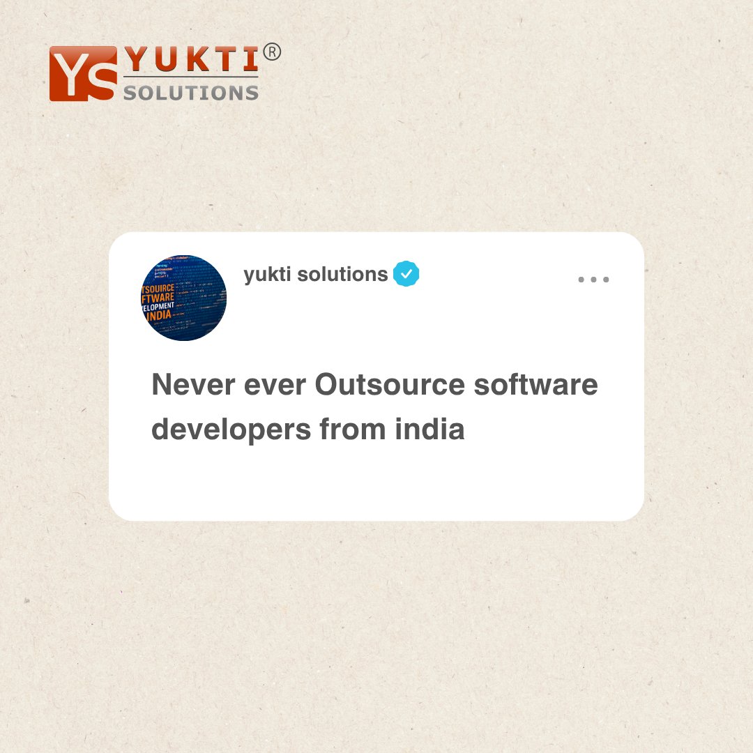 yuktisolutions's tweet image. Never outsource to India? 

✅ Scale from 2 to 20 devs, fast
✅ Trusted by giants like Google &amp;amp; Microsoft
✅ Commitment,consistency,and clean code

📩 Drop “Software” in the comments to Connect
#HireIndianDevelopers #OutsourceSoftwareDevelopment #SoftwareDevelopmentIndia