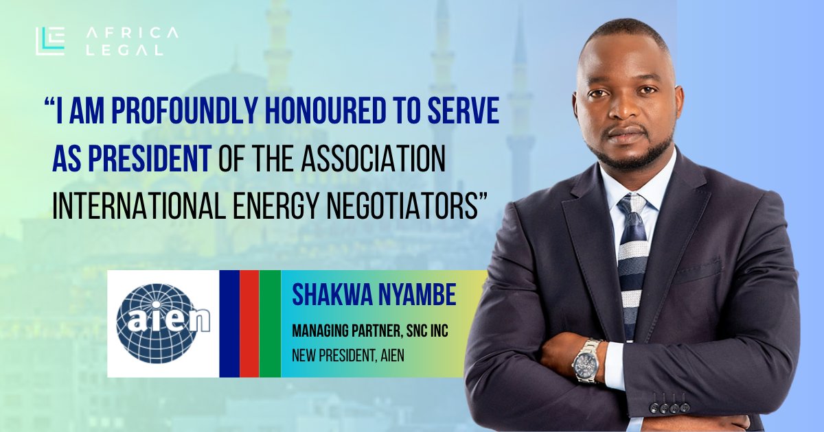 Ahead of an International Energy Summit in Türkiye this week, Namibian lawyer Shakwa Nyambe has become the first-ever African to lead the Association of International Energy Negotiators: africa-legal.com/news/shakwa-ny…

#EnergyLaw #AfricanEnergy #AIEN #ShakwaNyambe #Namibia #OilandGas