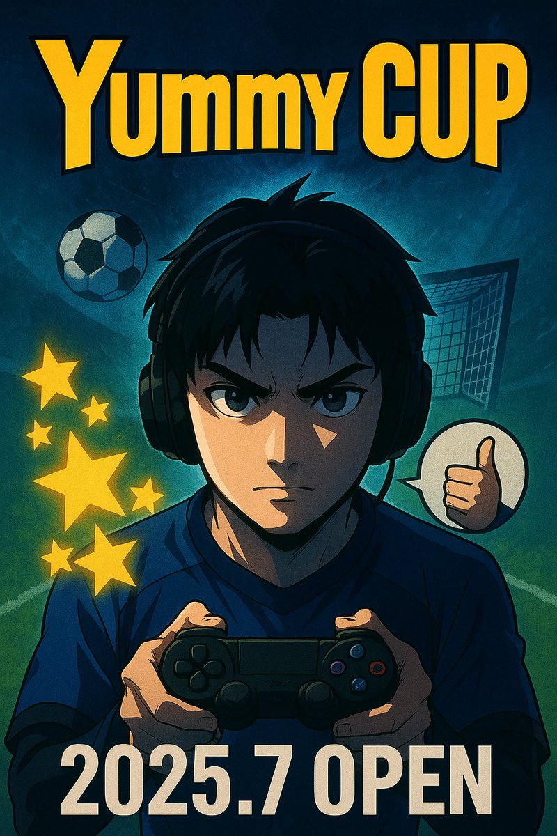 Yummyfootball's tweet photo. 来月は久しぶりにYummyCUPを開催します！

レギュレーション等は決まっていませんが、参加資格は！
⭐️普段から遊んでもらってる仲良い方⭐️

今月仲良くなってもOK🙆‍♂️
弾かれた方はごめんなさい🙇‍♀️

奮ってご参加ください！
みんなで楽しんでいきましょう♪

#YummyCUP https://t.co/1JcmQYdLMa