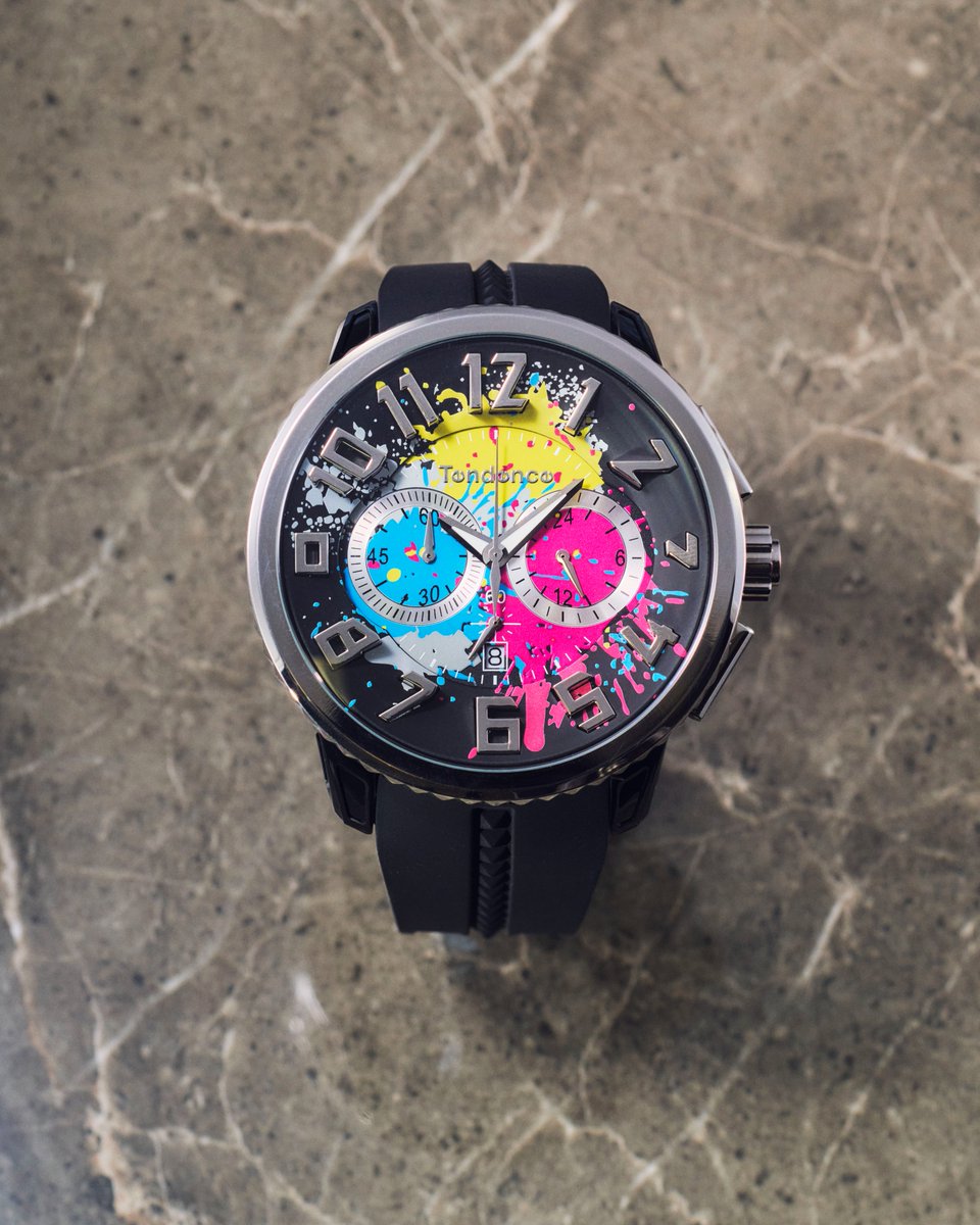 TendenceJapan's tweet image. GULLIVER Splash 50mm
TY046035
¥53,900(税込)
ブラック×プライマリーカラー
黒い文字盤にイエロー、ライトブルー、ピンクの“3原色”を大胆にカラーリングしたモデル。
個性際立つ色彩を、グレーが引き締め、パワフルで調和のとれた美しい一体感を生み出します。
tendence.jp/pickup/gullive…
