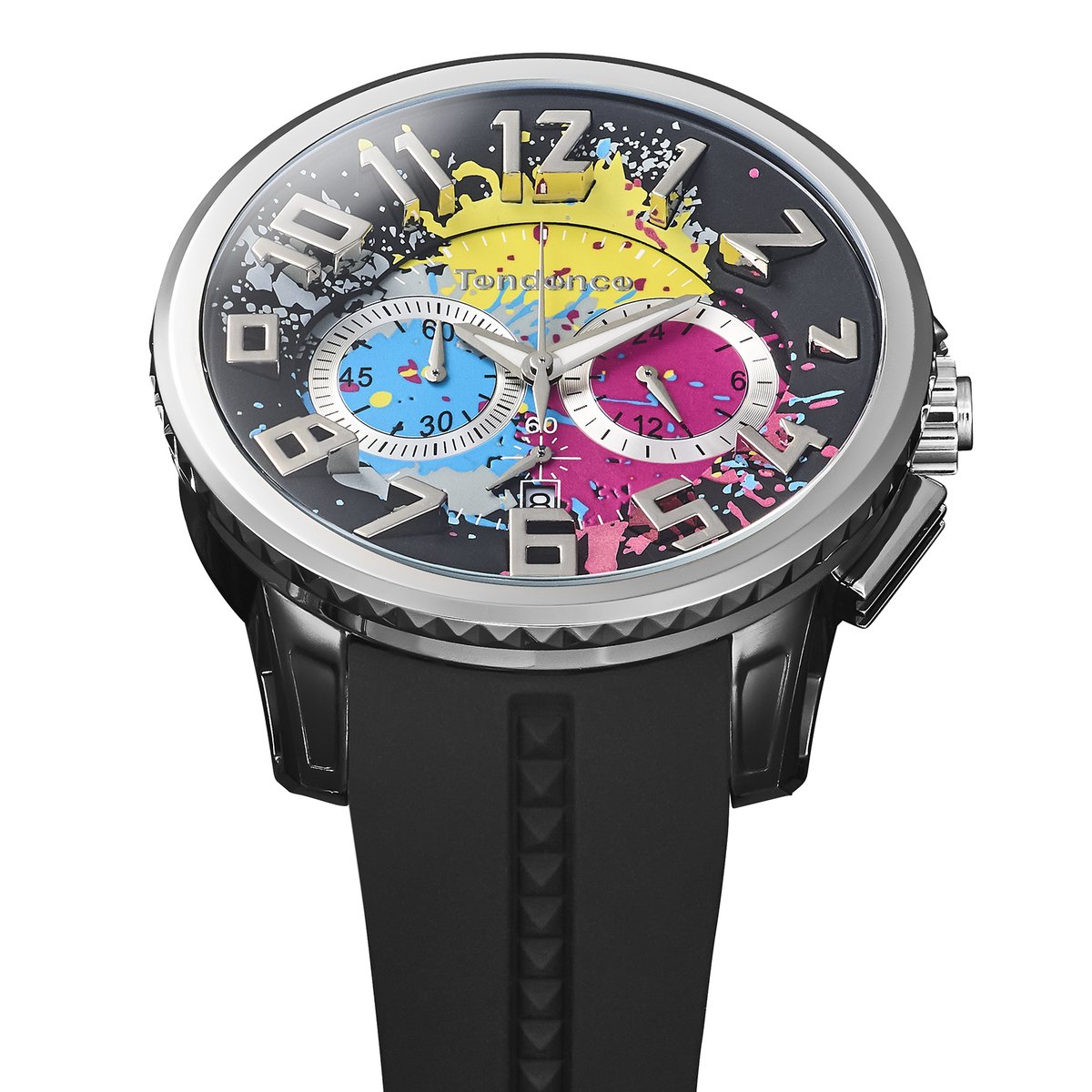 TendenceJapan's tweet image. GULLIVER Splash 50mm
TY046035
¥53,900(税込)
ブラック×プライマリーカラー
黒い文字盤にイエロー、ライトブルー、ピンクの“3原色”を大胆にカラーリングしたモデル。
個性際立つ色彩を、グレーが引き締め、パワフルで調和のとれた美しい一体感を生み出します。
tendence.jp/pickup/gullive…