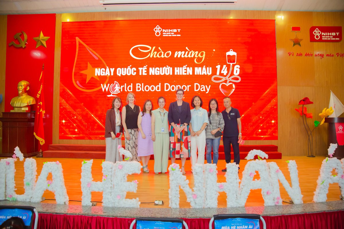 Angela Pratt (@angepratt) on Twitter photo #WorldBloodDonorDay is coming up!
So some <a href="/WHOVietnam/">WHO Việt Nam</a> colleagues &I dropped by the National Institute of Hematology and Blood Transfusion (NIHBT) in Hanoi today, to make our regular donations.
If you haven't donated🩸, now would be a great time to start.
#GiveBloodGiveLife #WorldBloodDonorDay is coming up!
So some <a href="/WHOVietnam/">WHO Việt Nam</a> colleagues &I dropped by the National Institute of Hematology and Blood Transfusion (NIHBT) in Hanoi today, to make our regular donations.
If you haven't donated🩸, now would be a great time to start.
#GiveBloodGiveLife
