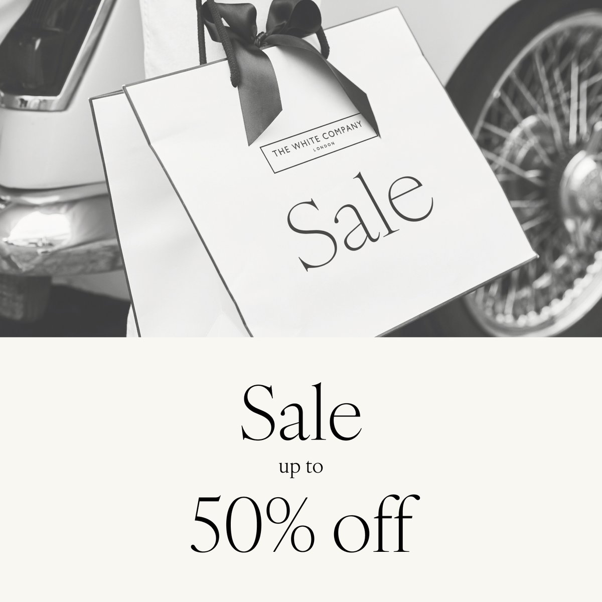 Summer sales incoming...
The White Company kicking off the summer sale season with a hot 'up to 50% off' in store.

📍The White Company, Lower Ground